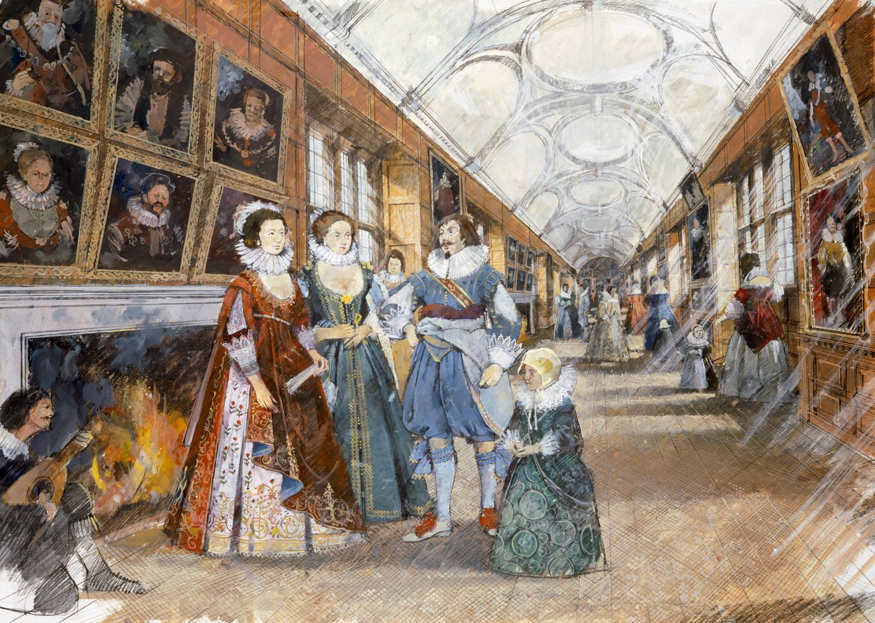 Kirby Hall, begyndelsen af det 17. århundrede, c1990-2010 af Ivan Lapper
