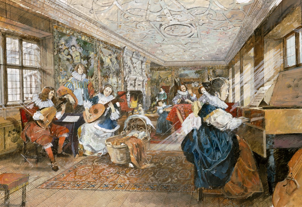 Kirby Hall, begyndelsen af det 17. århundrede, c1990-2010 af Ivan Lapper