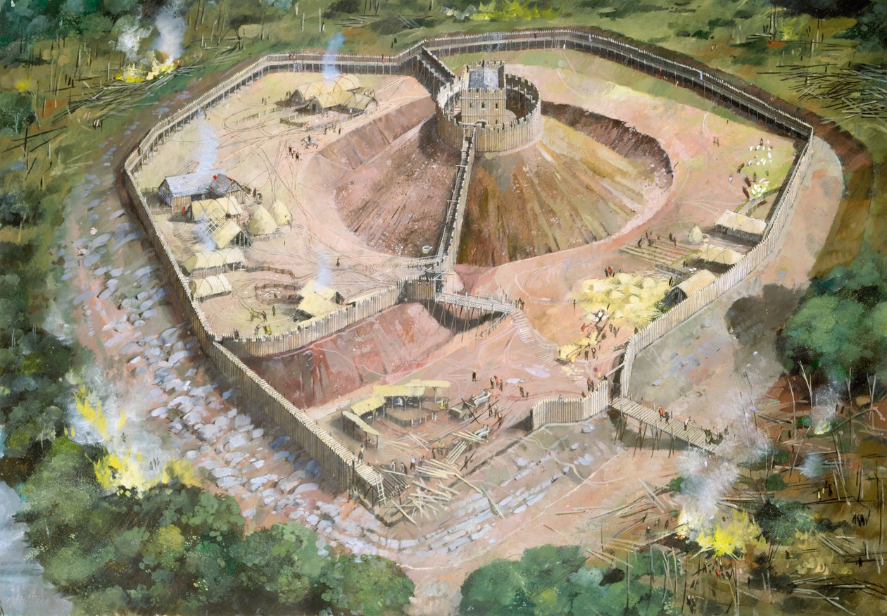 Pickering Castle, 1100-tallet, c1990-2010 af Ivan Lapper