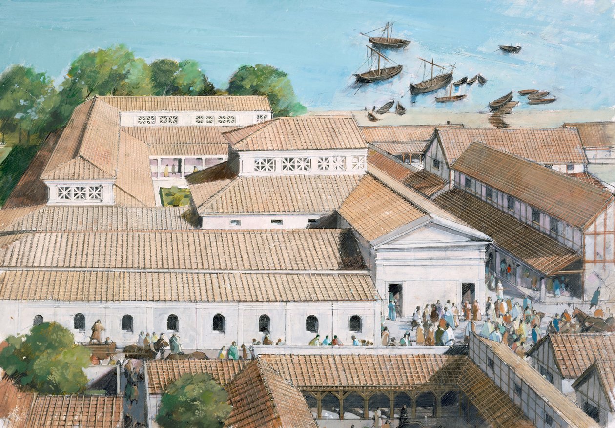 Richborough Roman Fort, 3. århundrede. 1990-2010 af Ivan Lapper