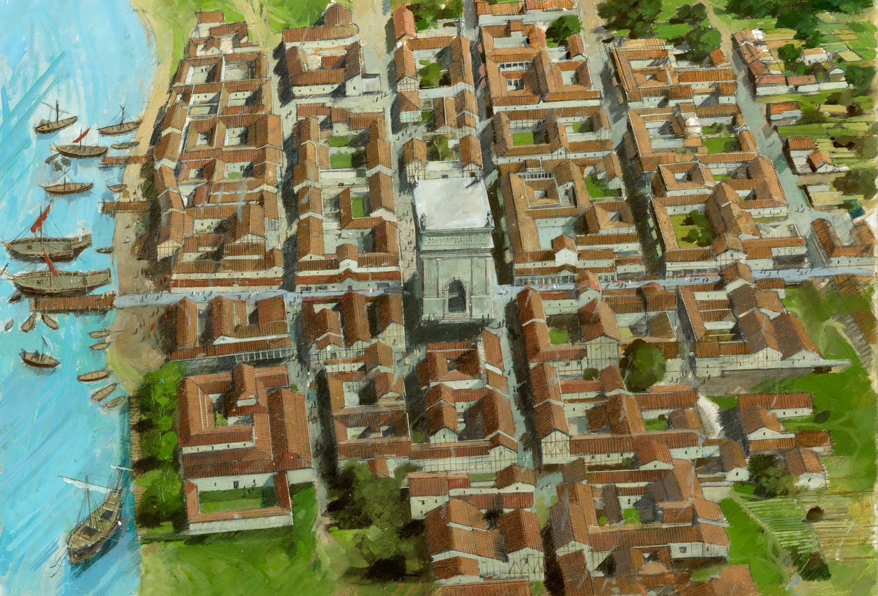 Richborough Roman Fort, Kent, c3. århundrede 1990-2010 af Ivan Lapper