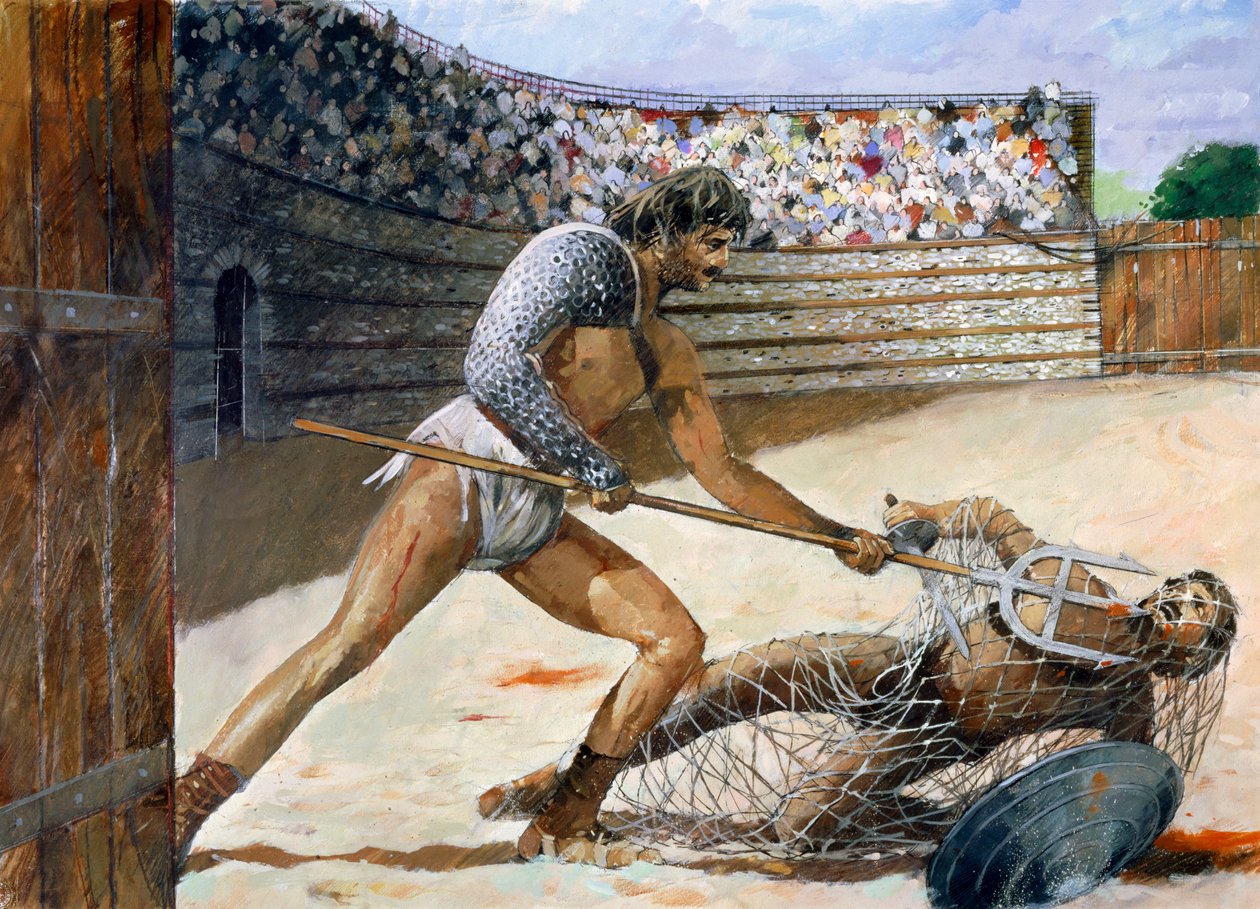 Romerske gladiatorer, c3. århundrede, c1990-2010 af Ivan Lapper