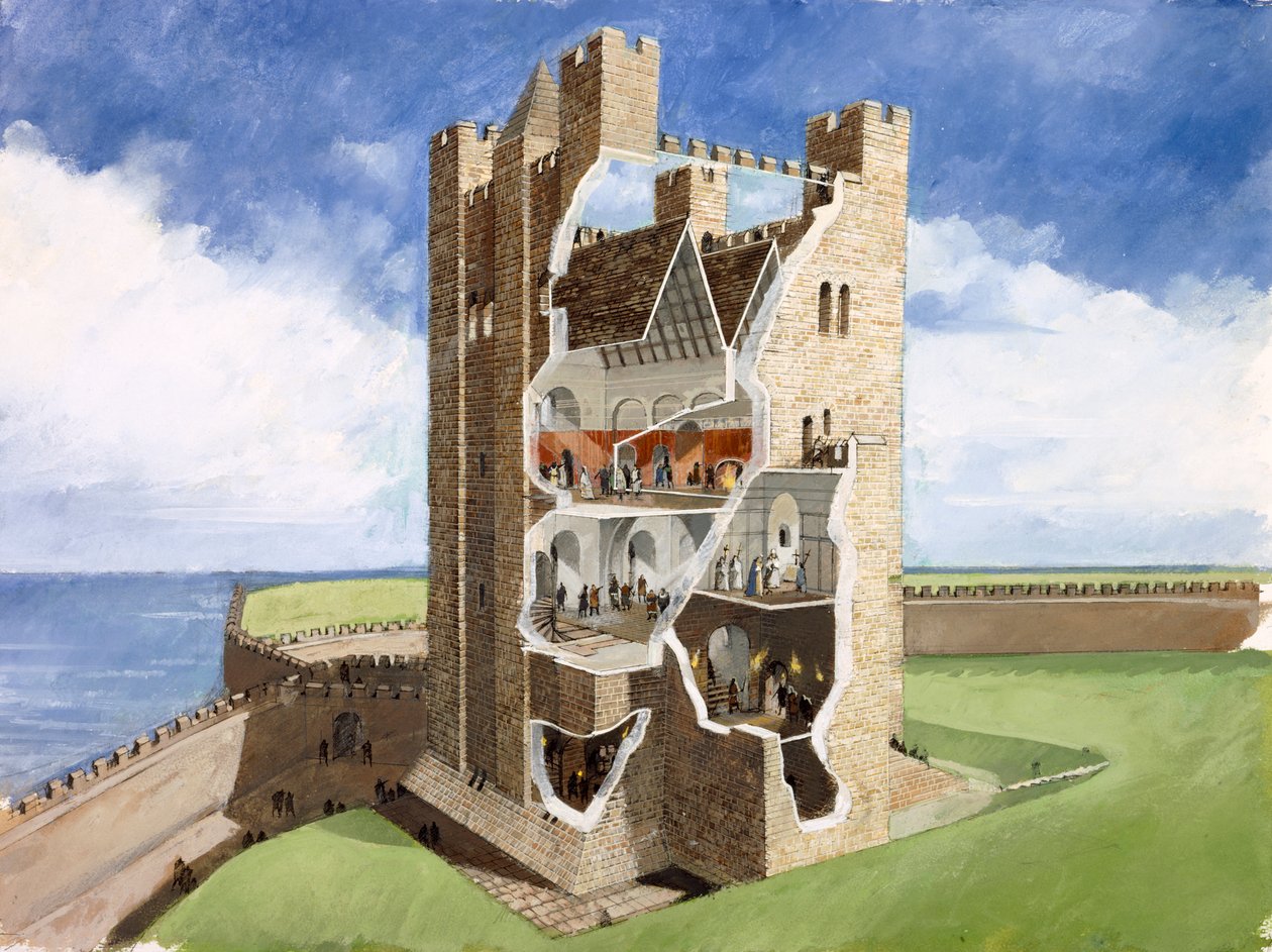 Scarborough Castle, 14. århundrede, 1990-2010 af Ivan Lapper