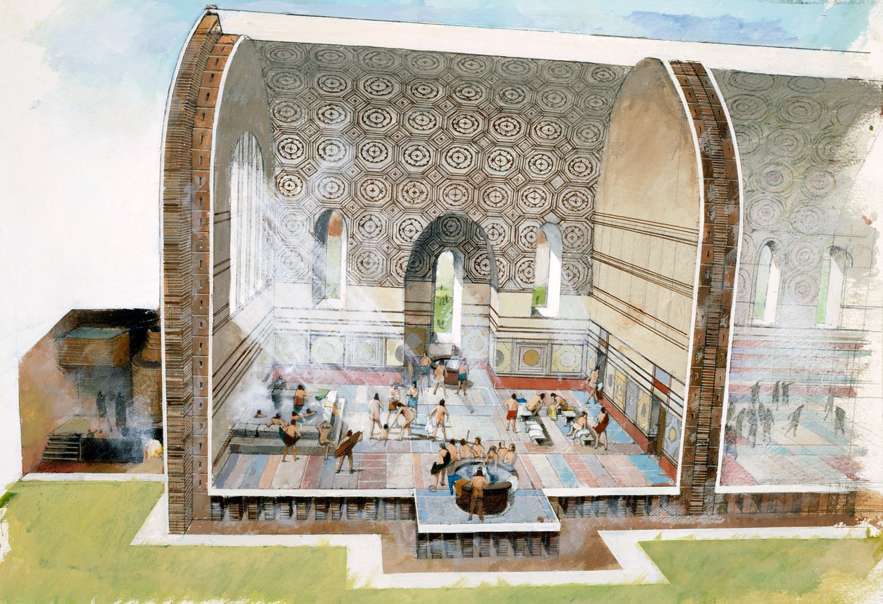 Badehuset i Wroxeter Roman City, 1.-3. århundrede, 1990-2010. af Ivan Lapper