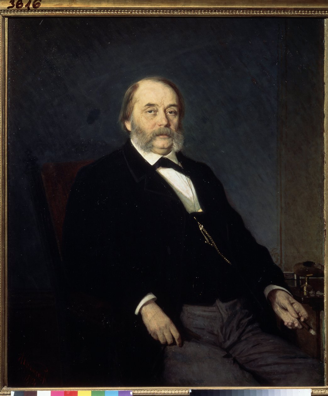 Portræt af forfatteren Ivan Goncharov (1812-1891) (Portræt af forfatteren I.Goncharov). Maleri af Ivan Nikolayevich Kramskoi (1837-1887), olie på lærred af Ivan Nikolaevich Kramskoy