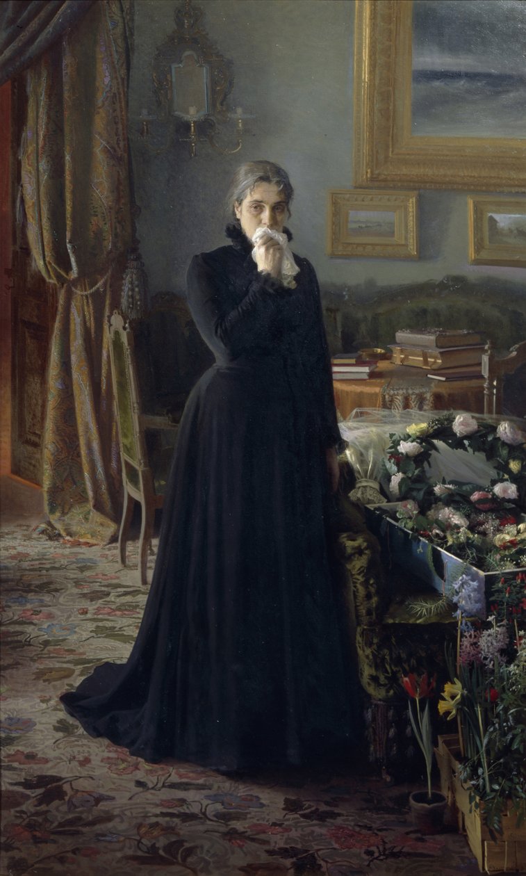 Utrøstelig sorg, 1884 af Ivan Nikolaevich Kramskoy