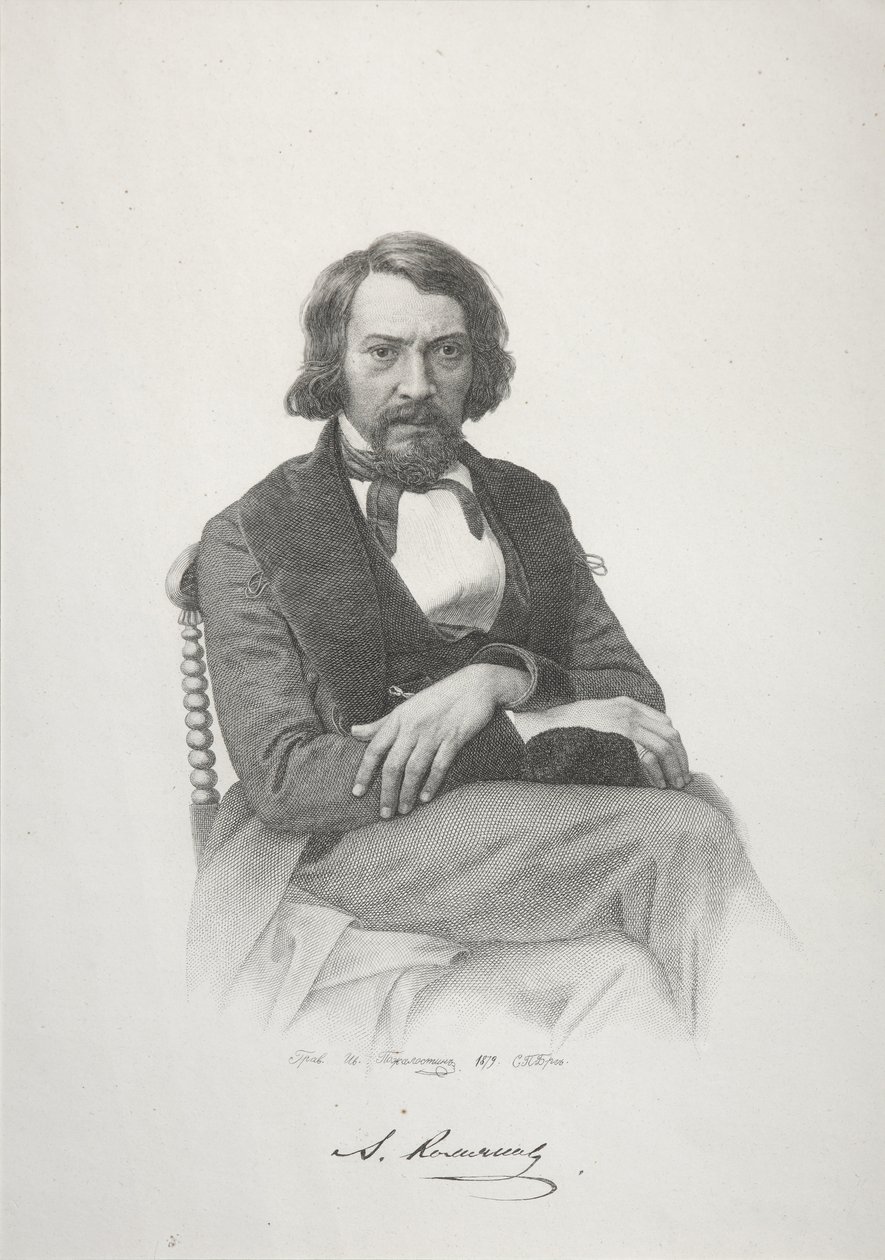 Portræt af Alexei Stepanovich Khomyakov, 1879 af Ivan Petrovich Pozhalostin