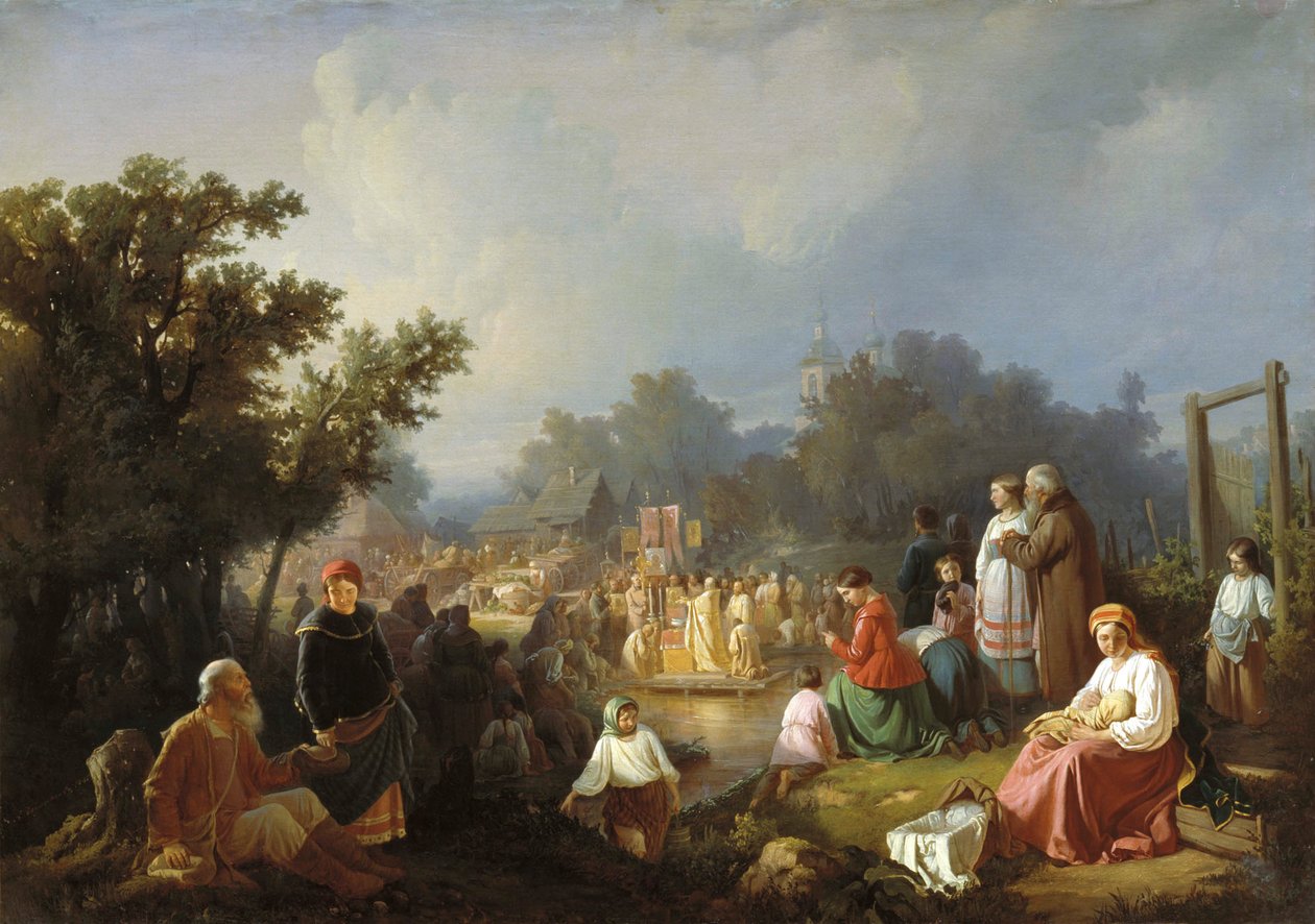 Vandets Velsignelse i en Landsby, 1858. af Ivan Petrovich Trutnew