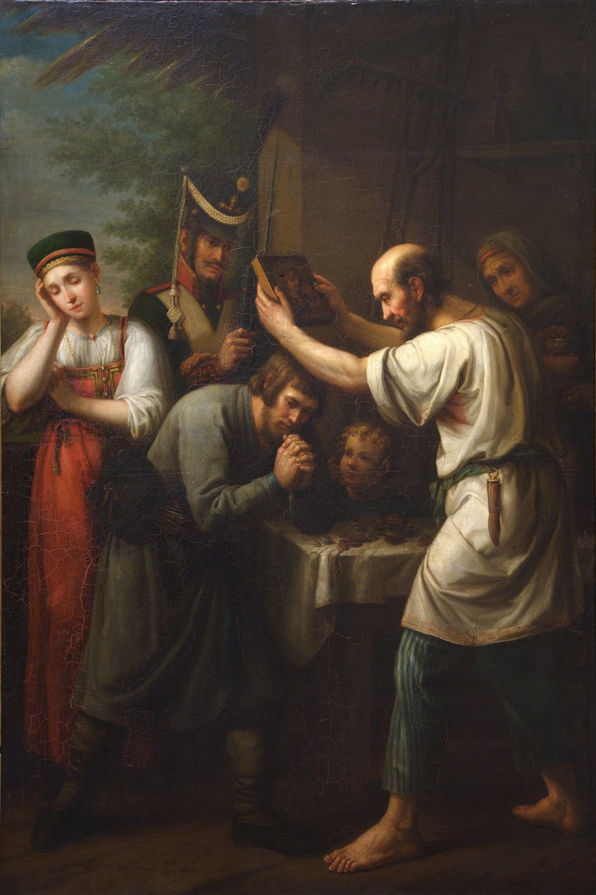 Hjemmeværnsmandens Velsignelse 1812, 1812 af Ivan Vasilyevich Luchaninov