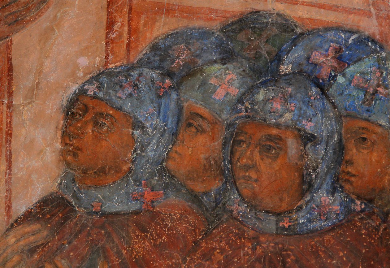 Freske i katedralen Vor Frue af Tegnet, Novgorod, tidligt 1700-tal. af Ivan Yakovlevich Bakhmatov