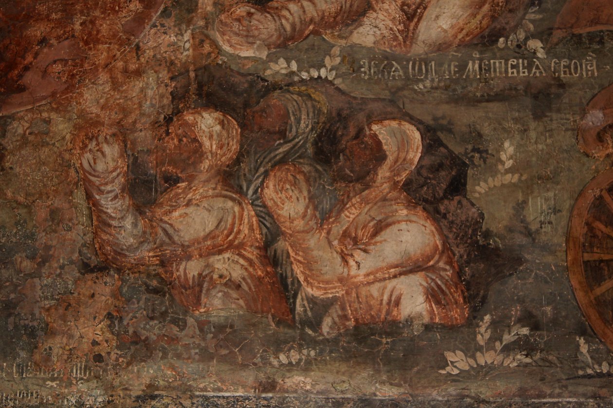 Freske i katedralen Vor Frue af Tegnet, Novgorod, tidligt 1700-tal. af Ivan Yakovlevich Bakhmatov