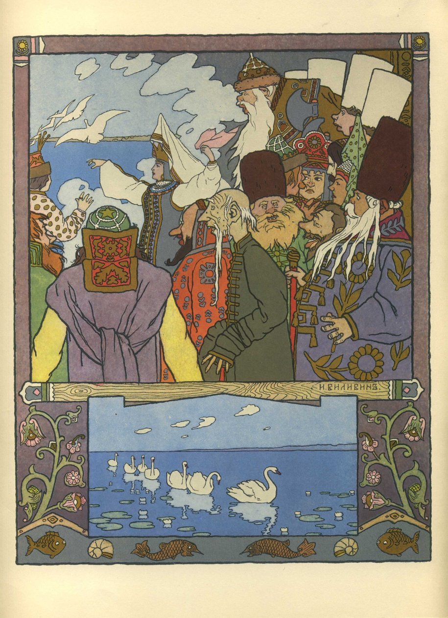 Ivan Tsarevich og frøprinsesse, 1901 af Ivan Yakovlevich Bilibin