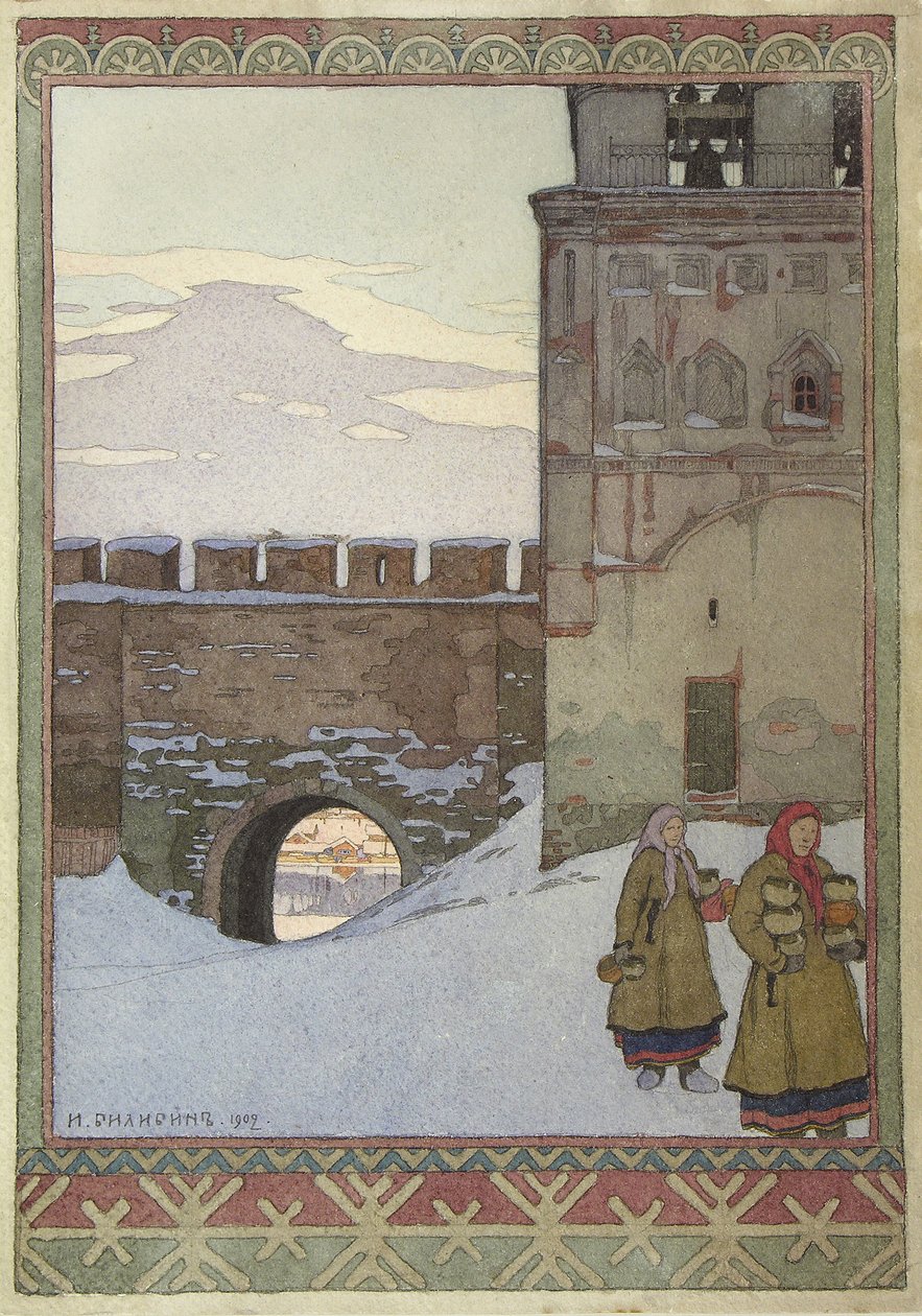 Vandtårnet i Novgorod Kreml, 1902 af Ivan Yakovlevich Bilibin