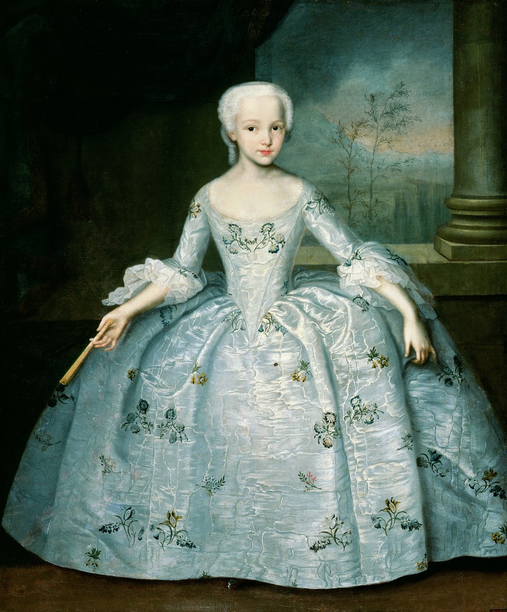 Portræt af Sarah Eleonor Fermor (1740-1824) 1749-50 (olie på lærred) af Ivan Yakovlevich Vishnyakov