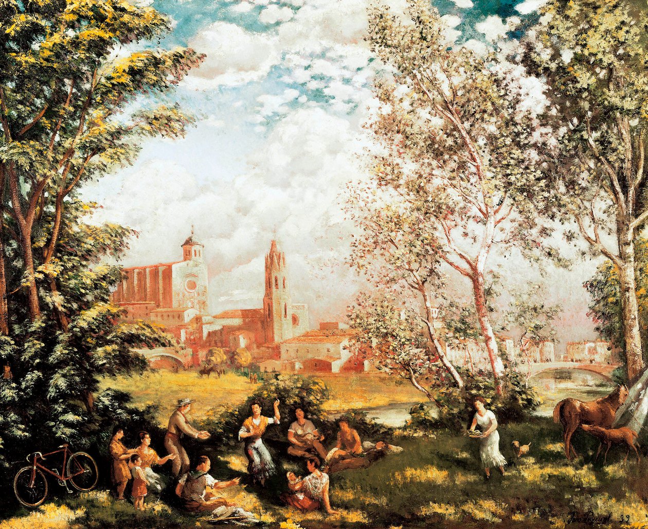 "Fete champetre" Maleri af Ivo Pascual i Rodes (1883-1949). 1939 DR af Ivo Pascual i Rodes