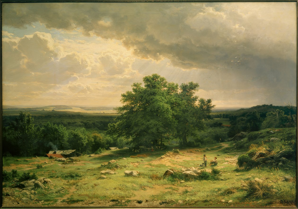 I.I.Schischkin, udsigt over Düsseldorfs omgivelser af Ivan Ivanovich Shishkin