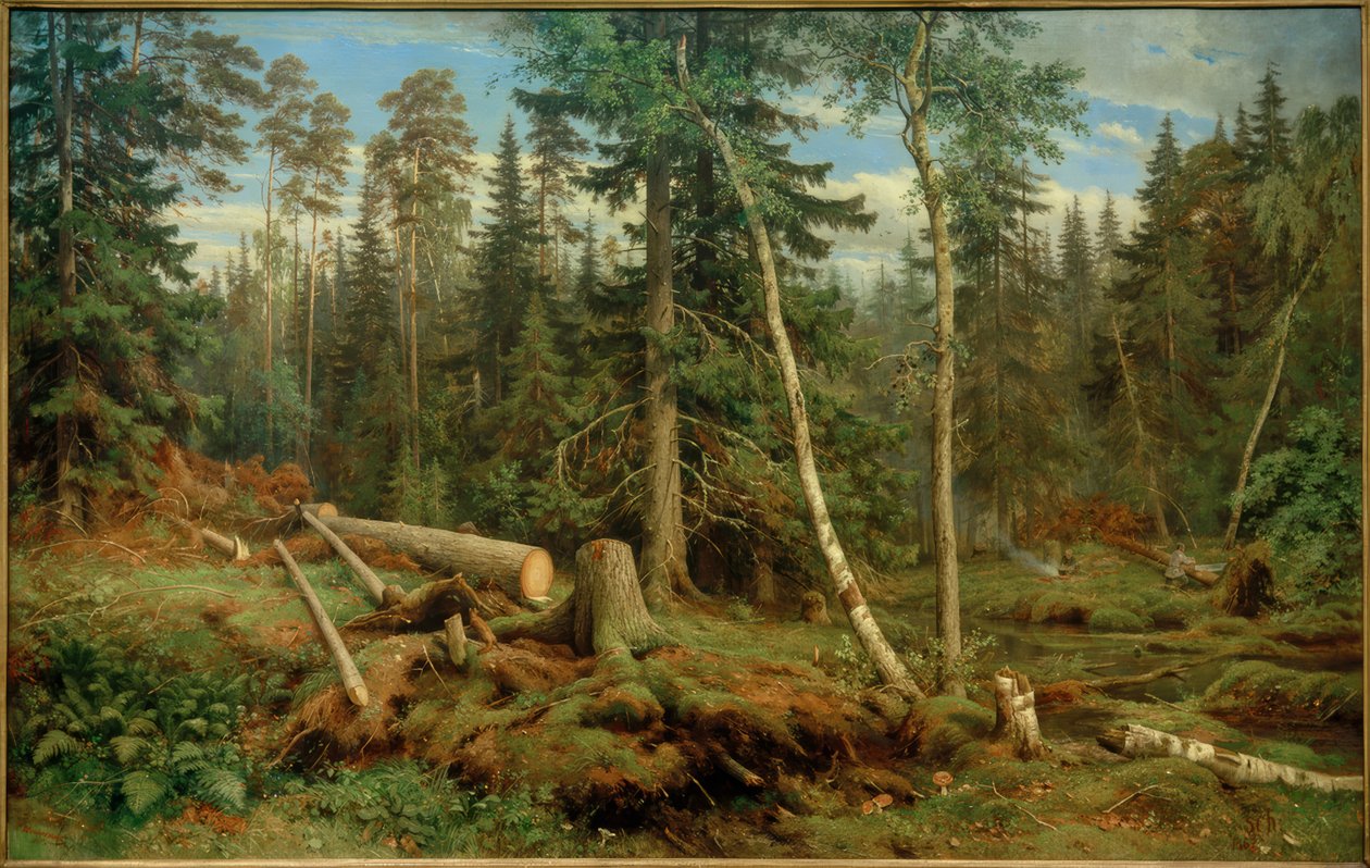 I.I.Shishkin, Træskærerarbejde af Ivan Ivanovich Shishkin