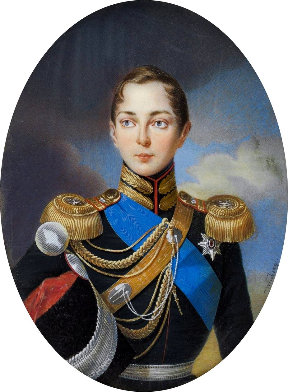 Miniature af tsarevich Alexander Nikolaevich af Rusland. af Iwan Winberg
