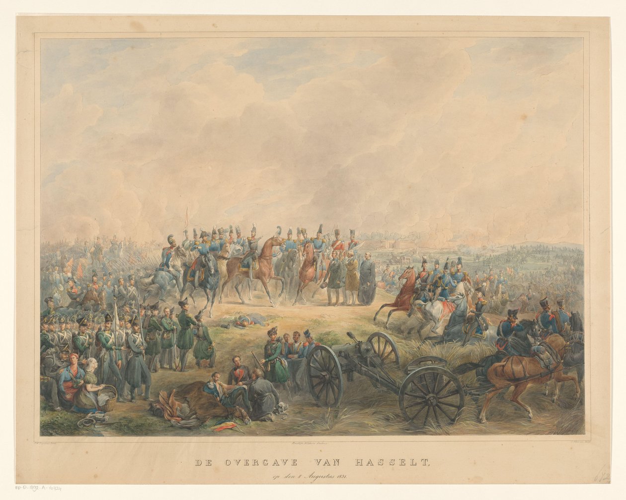 Overgivelse af Hasselt den 8. august 1831 Overgivelsen af ​​Hasselt, den 8. august 1831 (titel på objekt) af Izaak Schouman