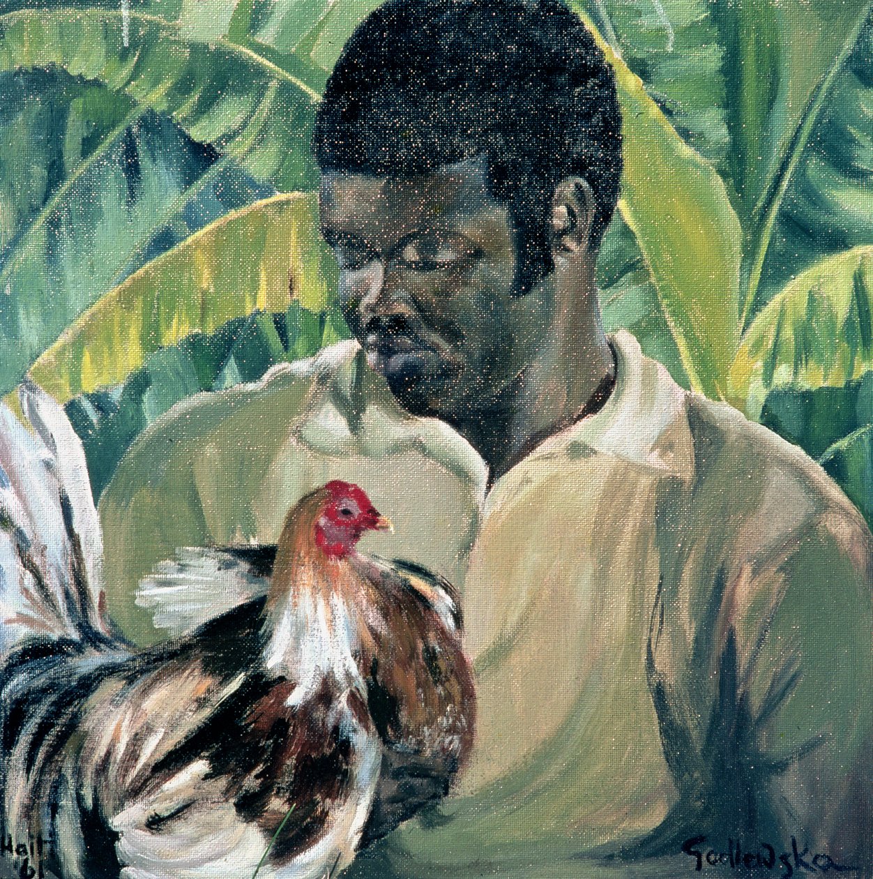 Abel med kamphane, 1961 af Izabella Godlewska de Aranda