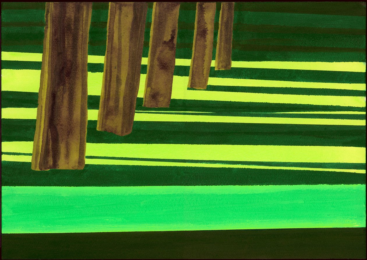 Kensington Gardens Series: Dazzle, 2007 (blandet medier på papir) af Izabella Godlewska de Aranda