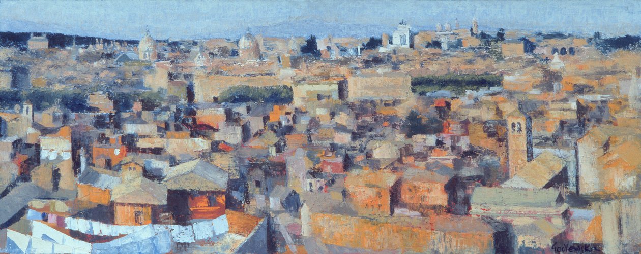 Rom, Udsigt fra det spanske akademi på Gianicolo, 1968 (se også 213353 & 213354) af Izabella Godlewska de Aranda