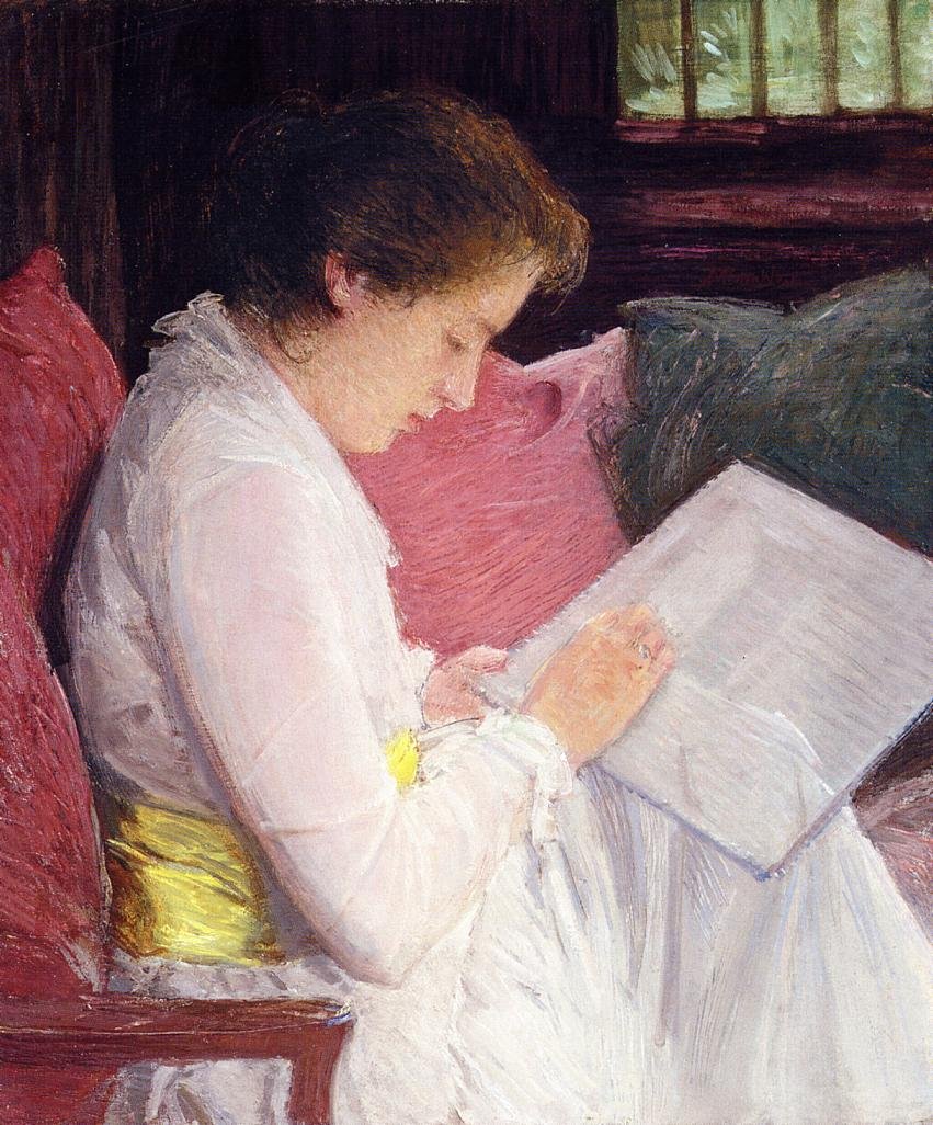 The Lace Makern af J. Alden Weir
