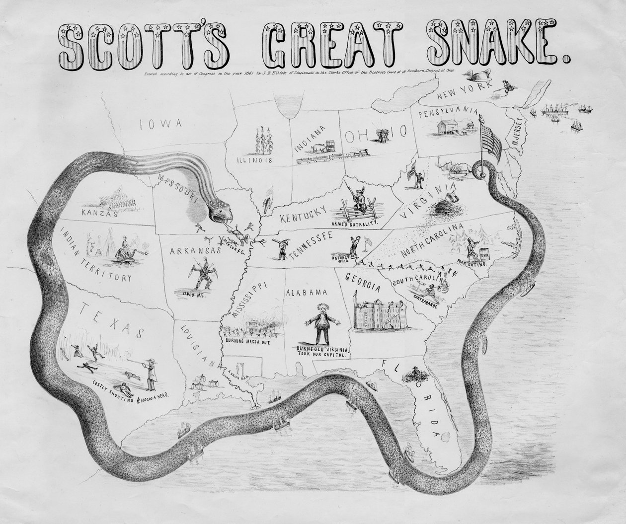 Scotts store slange, udgivet i Cincinnati, 1861 af J. B. Elliott