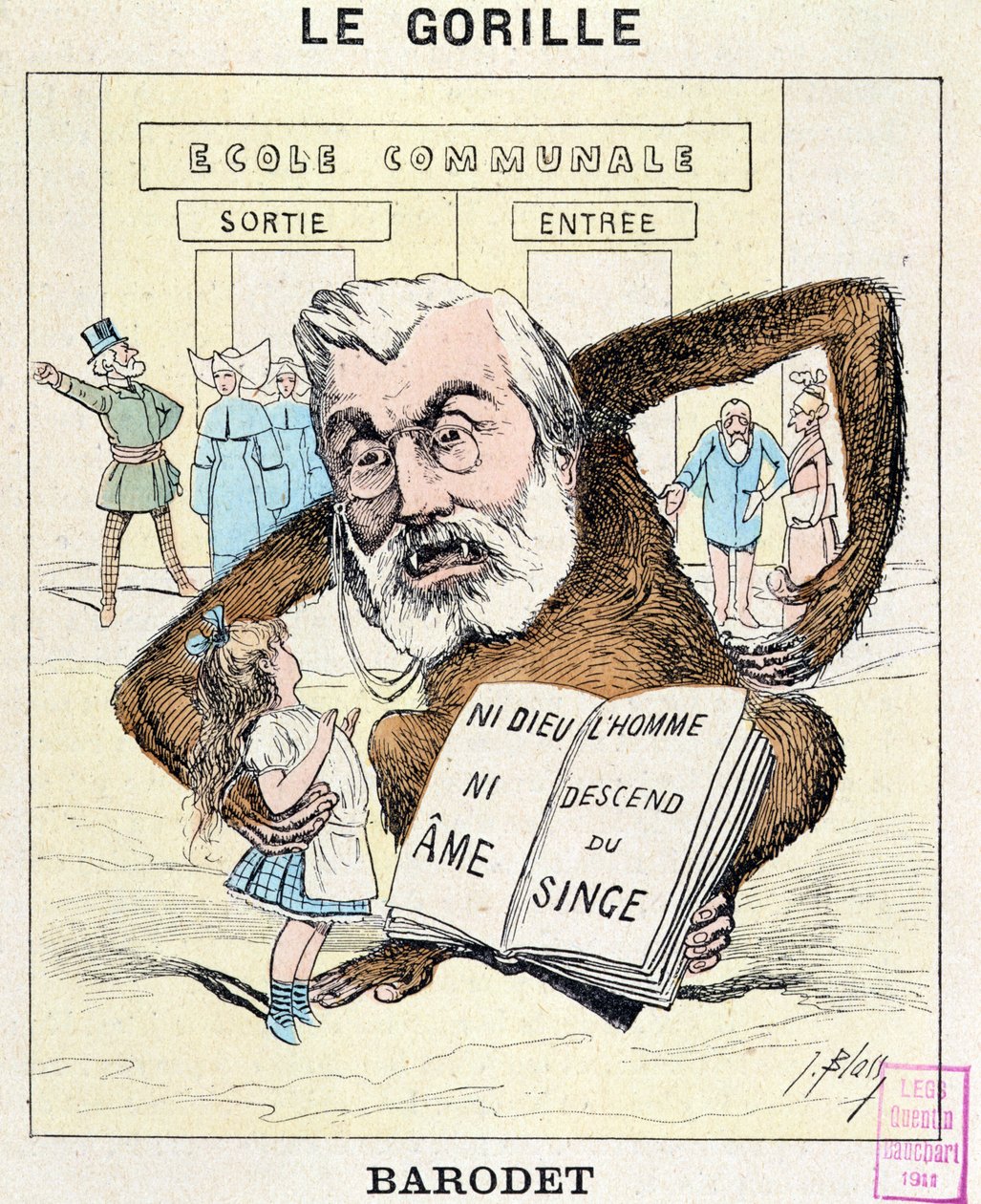 Karikatur af Desire Barodet (1823-1906) ca. 1880 af J. Blass