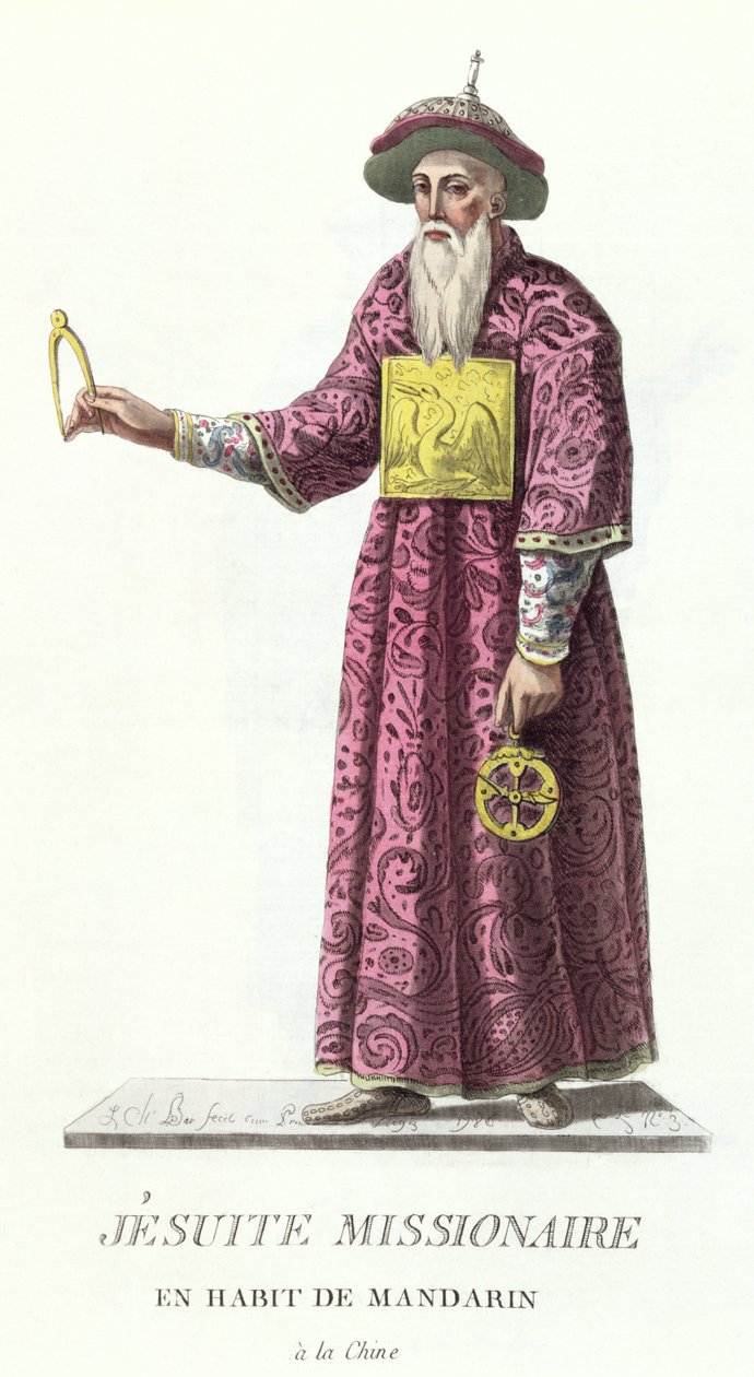 Jesuit missionær i mandarin kostume, fra 