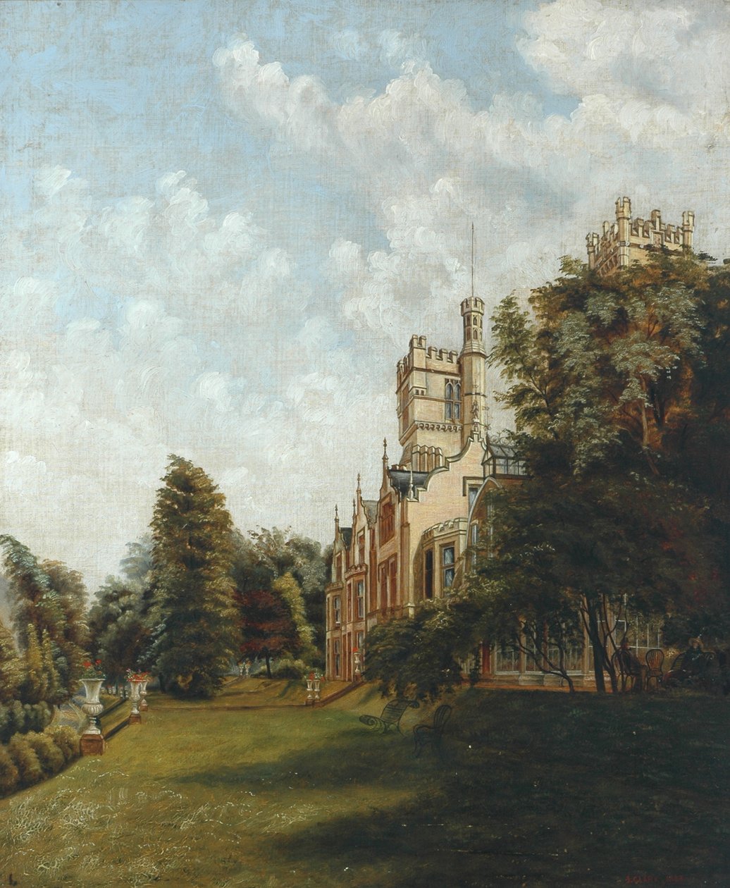 Cliffe Castle, 1883 af J. Clarke