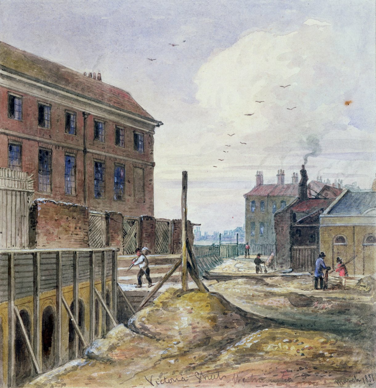 Making Victoria Street, 1851 af J. Findley