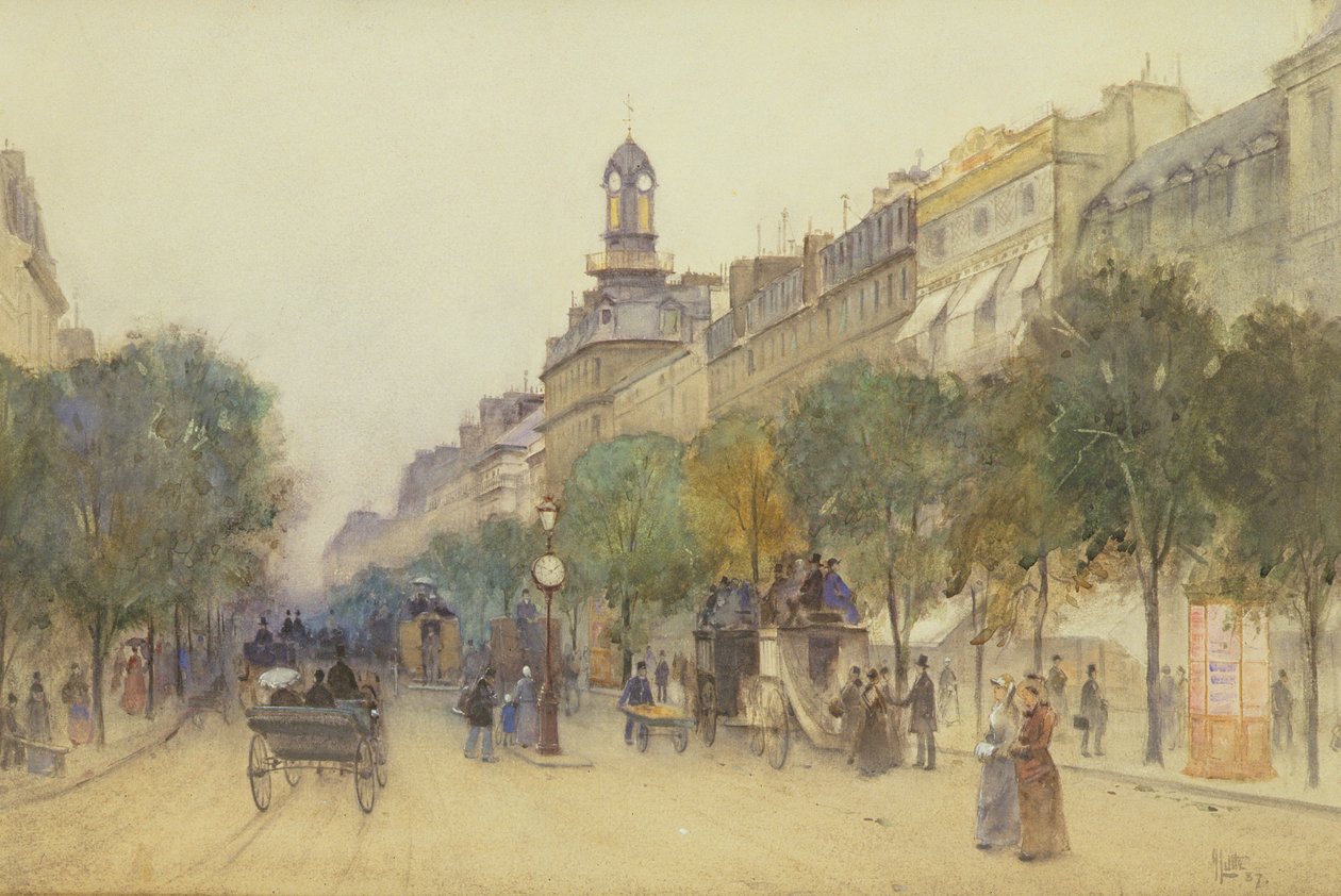Boulevard des Italiens, Paris, 1887 af J. Little