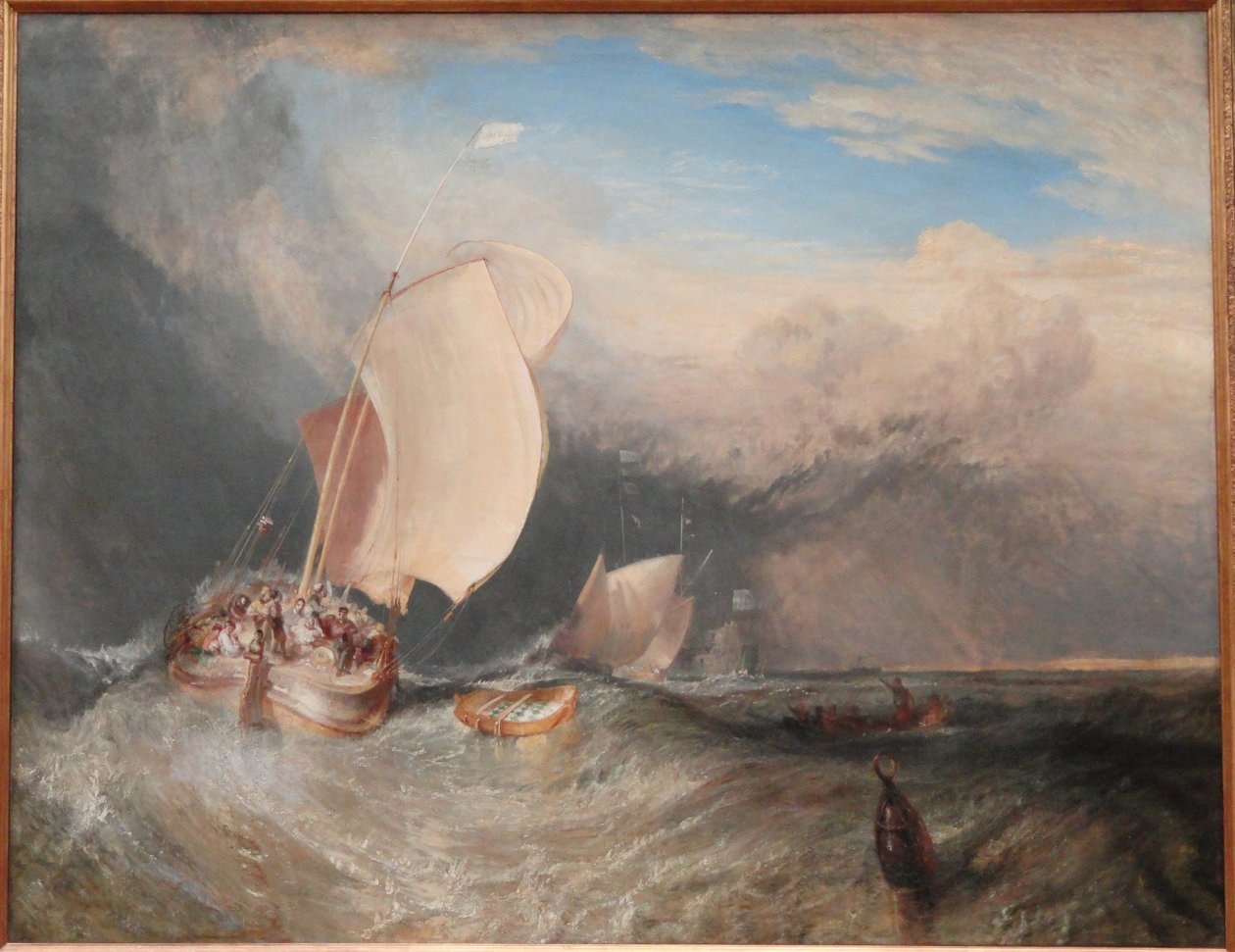 Fiskerbåde med Hucksters forhandlinger om fisk af Joseph Mallord William Turner