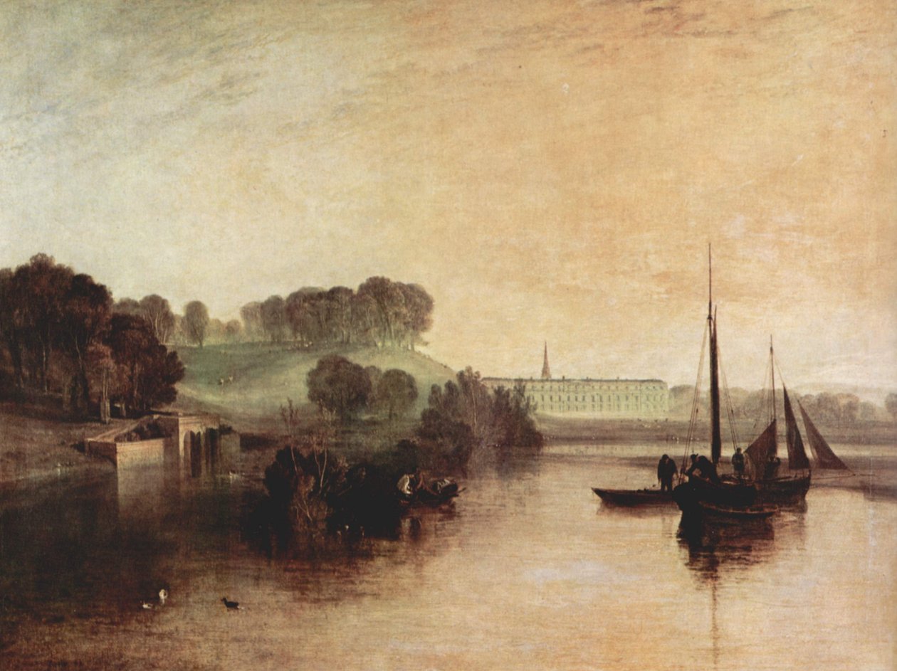 Petworth Sussex, residens for jarlen af ​​Egremont, dug morgen af Joseph Mallord William Turner