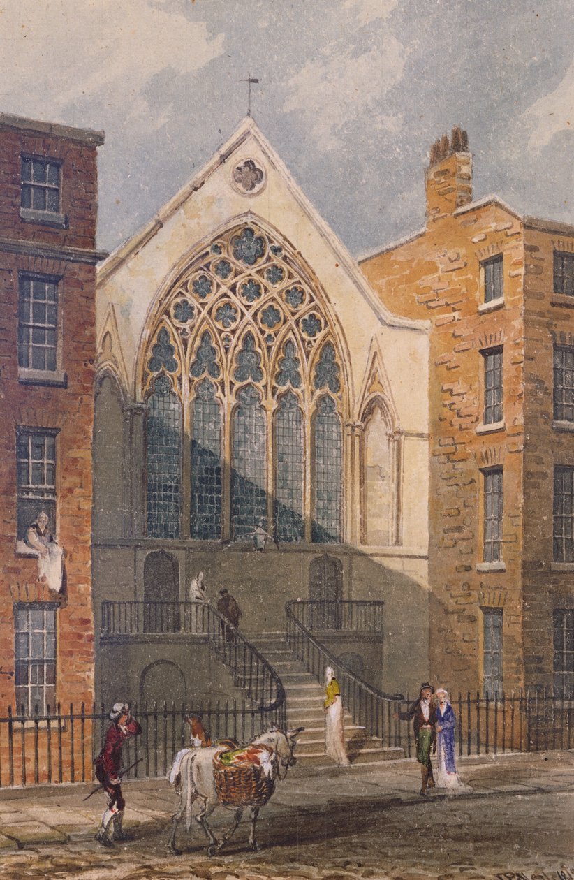 Udsigt over Ely Chapel, 1815 af John Preston Neale