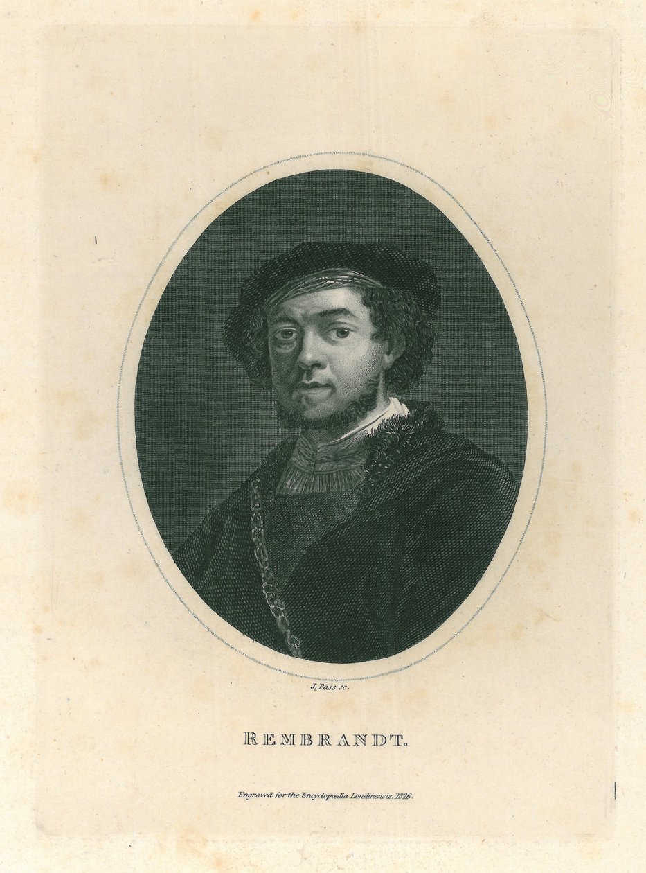 Rembrandt, 1826 af J. Pass