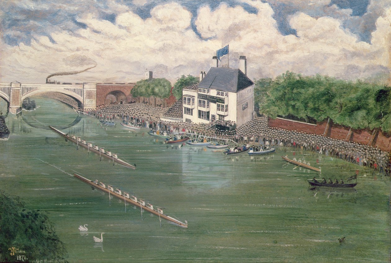 Oxford og Cambridge Boat Race, 1871 af Lieutenant Colonel J. Wilson