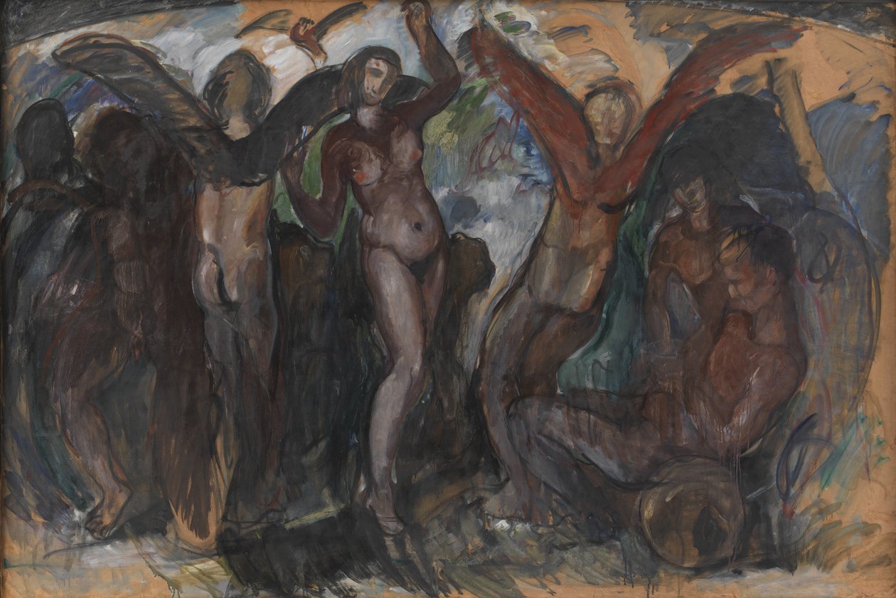 Figursammensætning med Bacchants af J.A. Jerichau