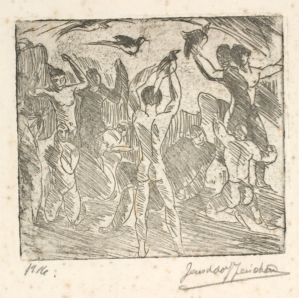 Mennesker søger varsler af J.A. Jerichau