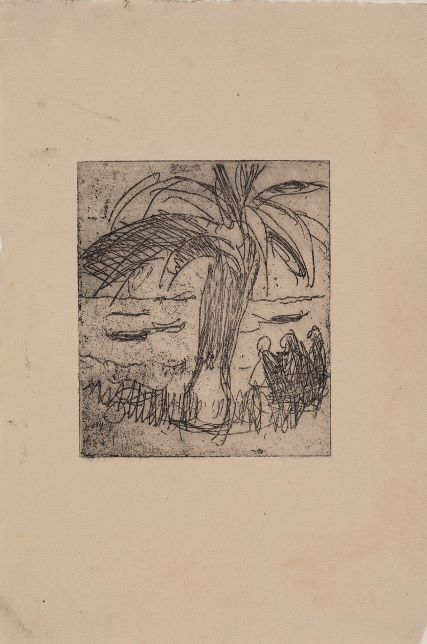 Palme ved havet af J.A. Jerichau