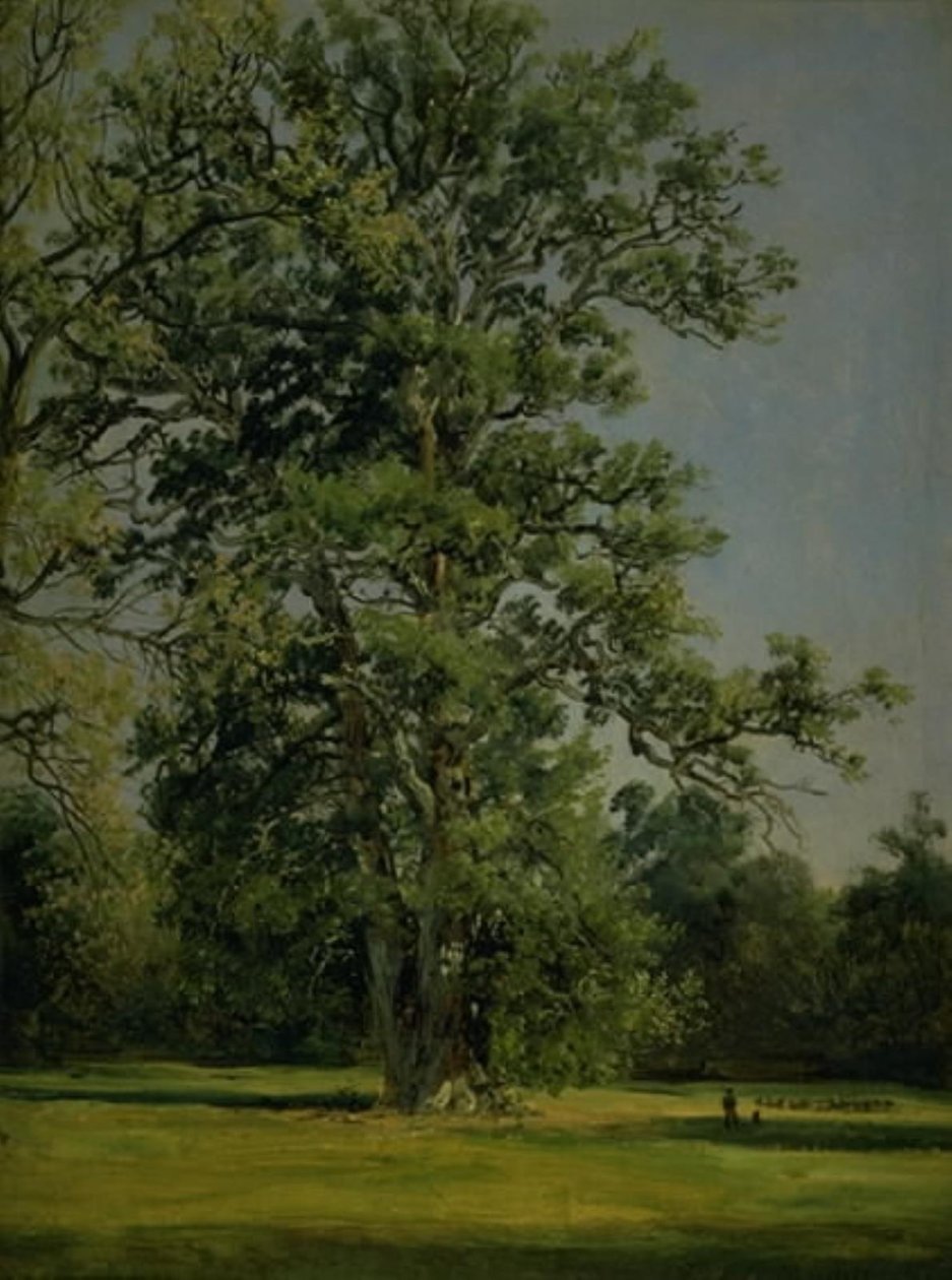 En Eg. Udsigt over haven ved Wörlitz nær Dessau af Johan Christian Dahl