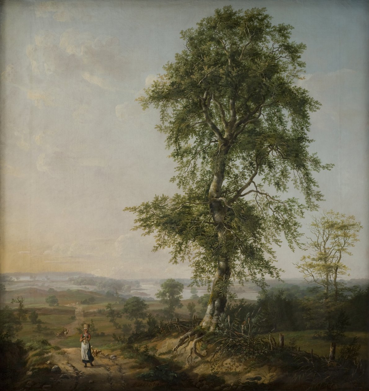 Landskab med et stort træ af Johan Christian Dahl
