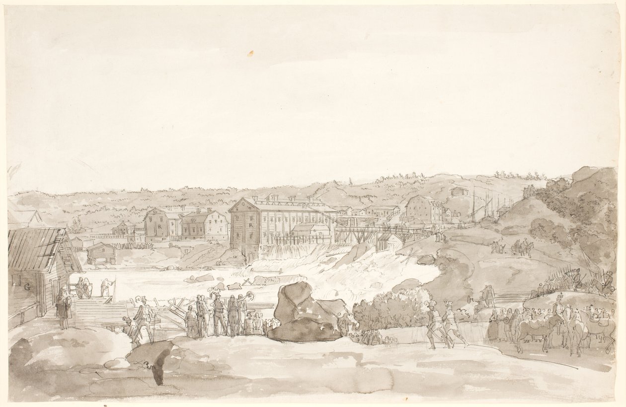Prospekt af Kongsberg af Johan Christian Dahl