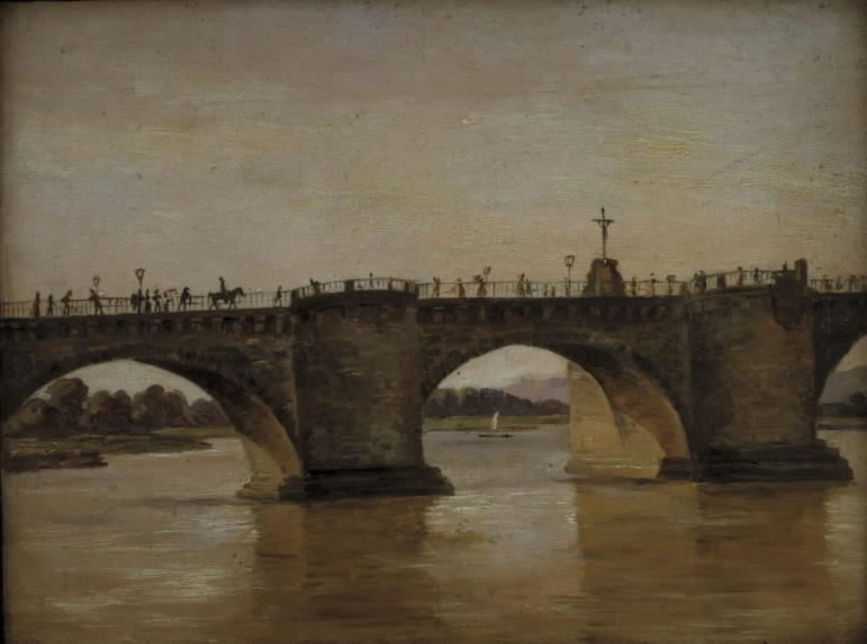 Augustus-broen i Dresden af Johan Christian Dahl