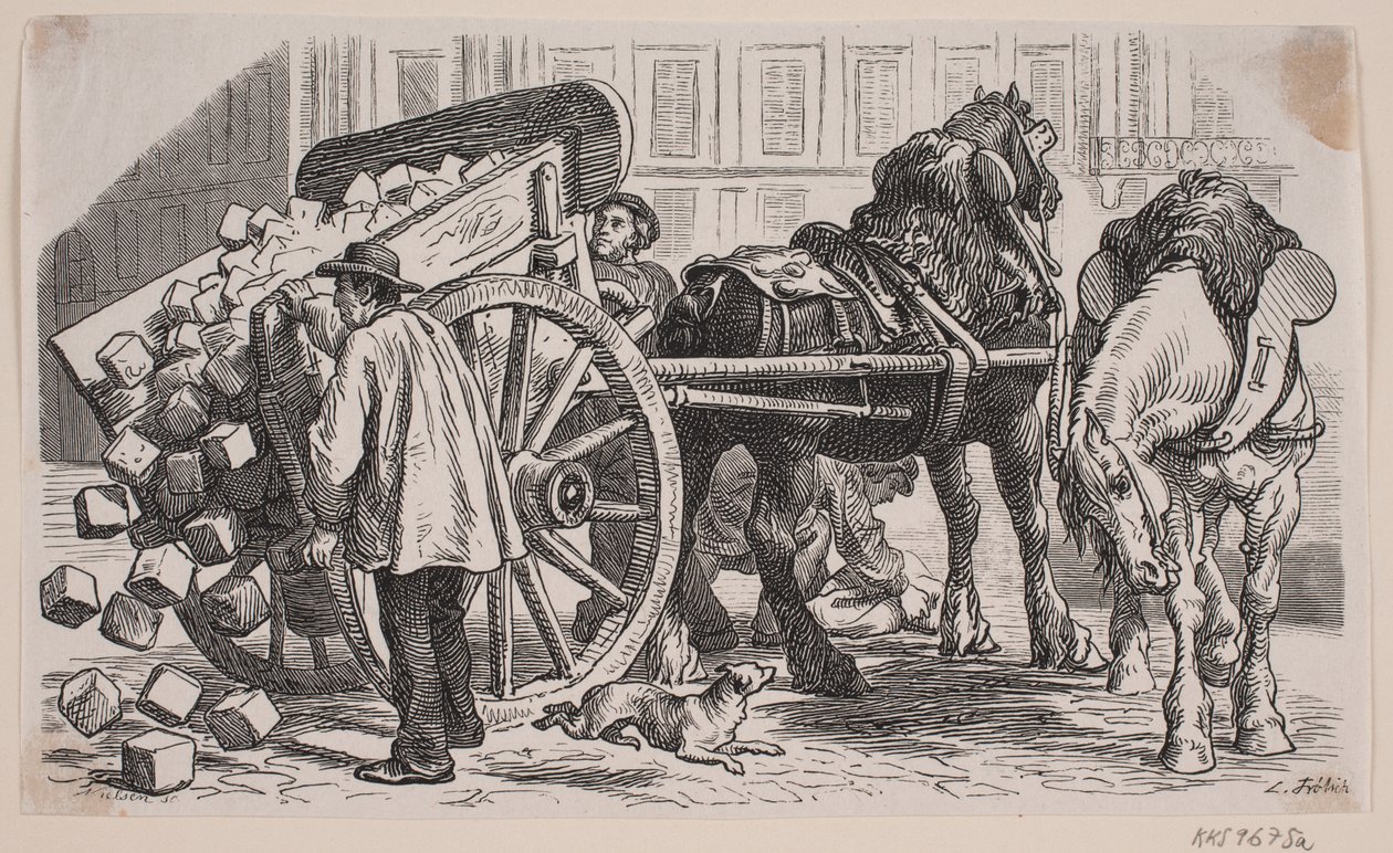 Arbejdskærre i Paris af J.C. Nielsen