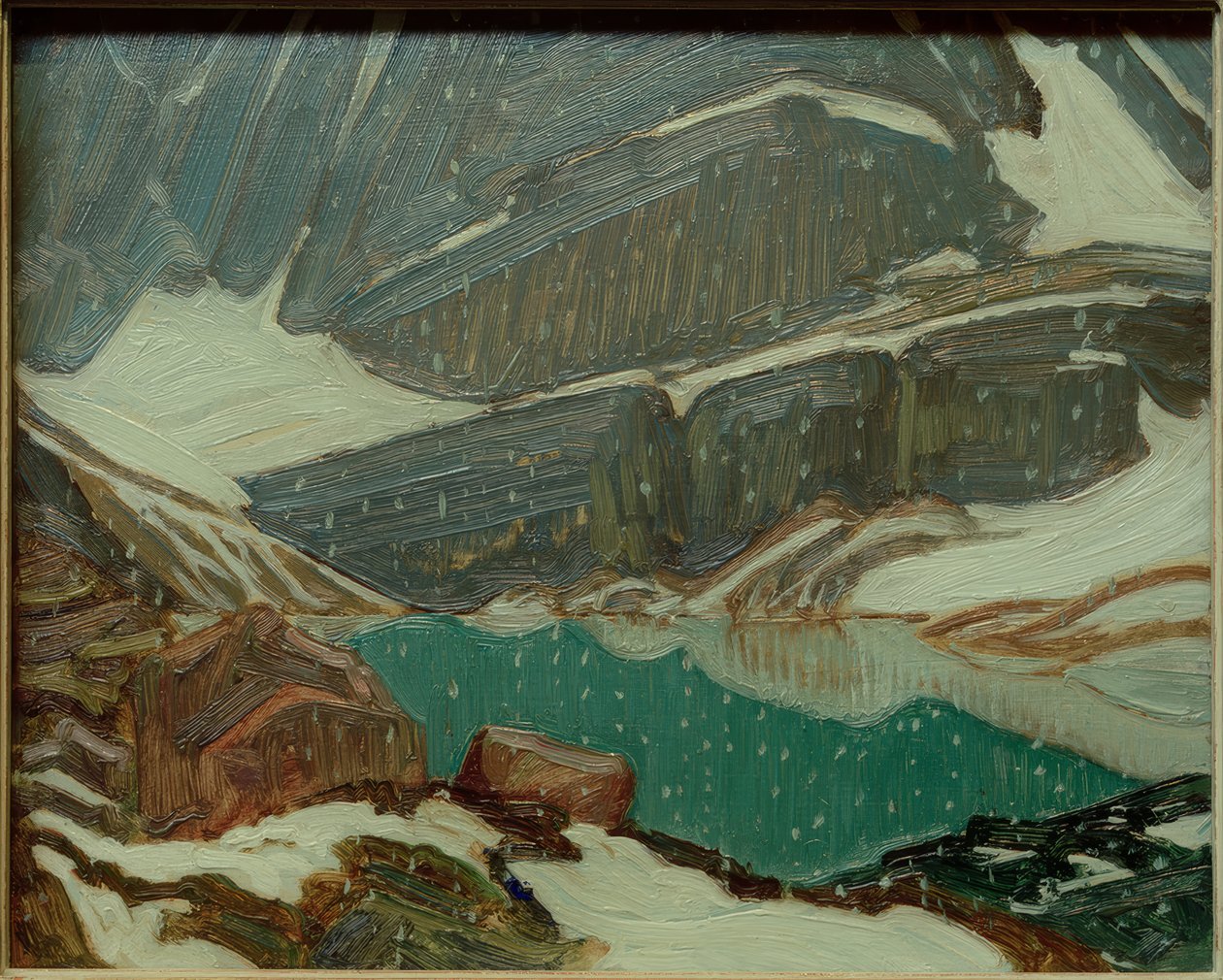 Sne ved Oesa -søen af J.E.H. MacDonald
