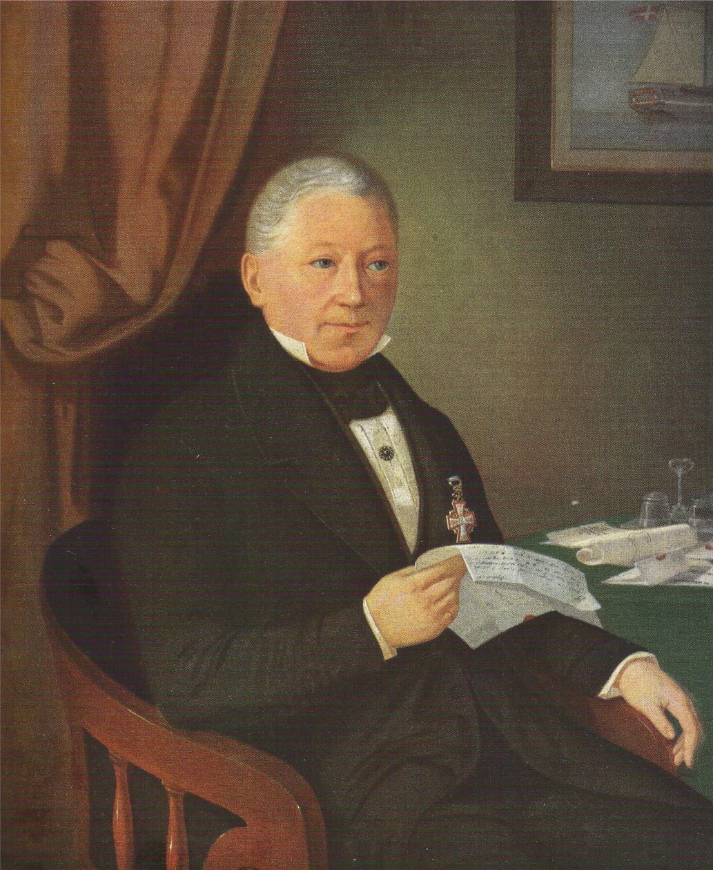 Portrait af Jacob Holm (1770-1845) af J.F. Møller