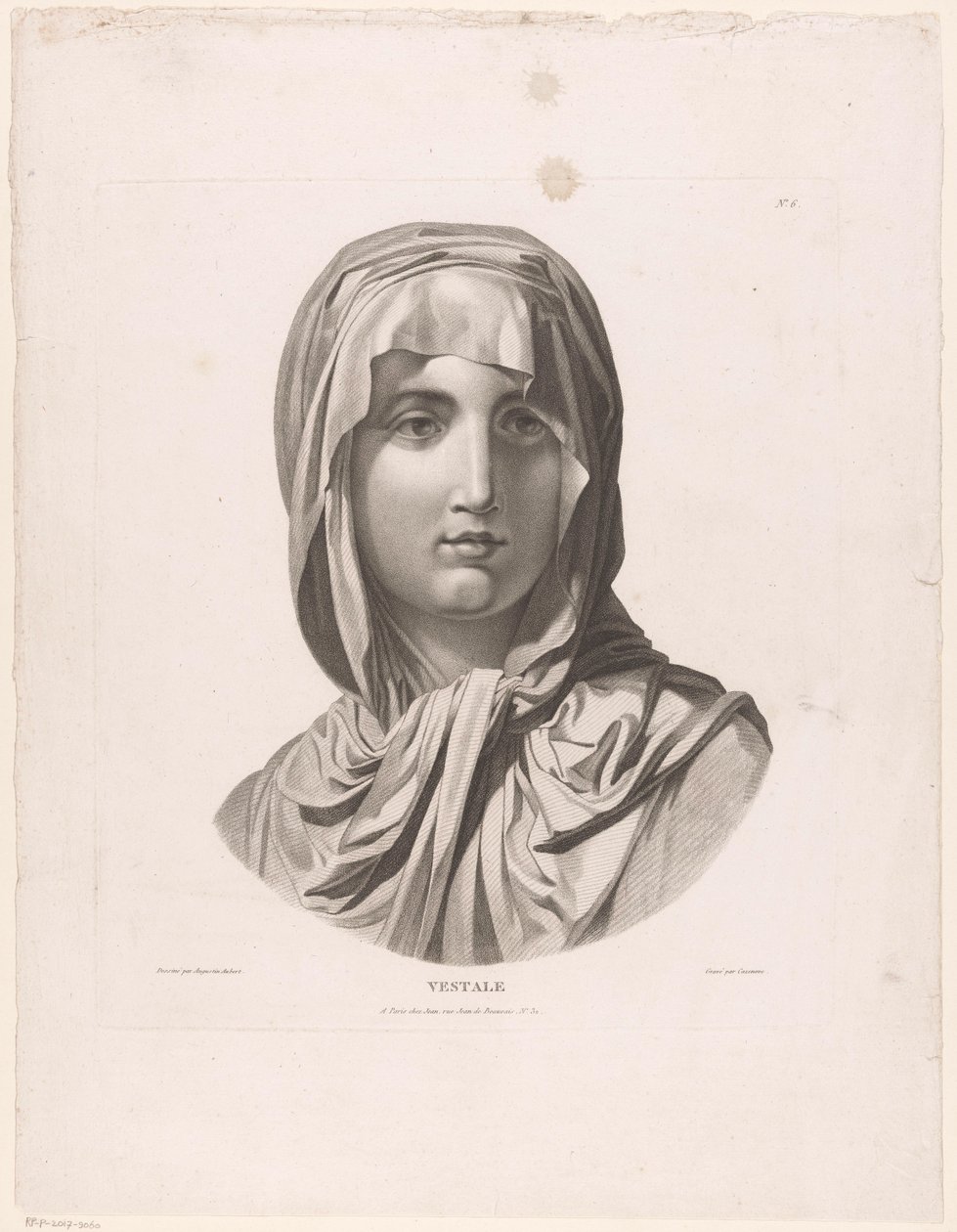 Leder af en Vestal Jomfru Vestale (titel på objekt) af J.F. Cazenave