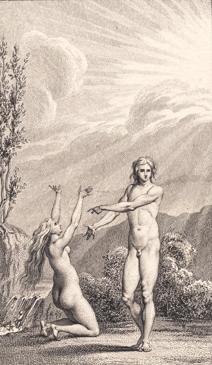 Illustration til Ewalds "Adam og Eva". II af J.F. Clemens